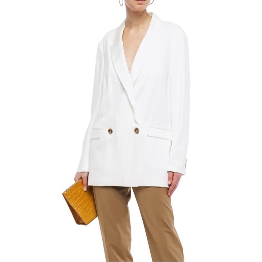 IRO Caring Double Breasted Twill Blazer Oversized Relaxed Fit Size 38 ( Medium)